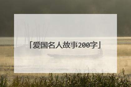 爱国名人故事200字