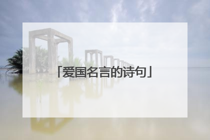 爱国名言的诗句