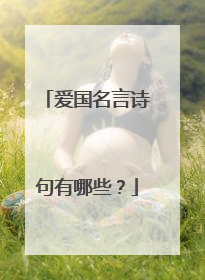 爱国名言诗句有哪些？