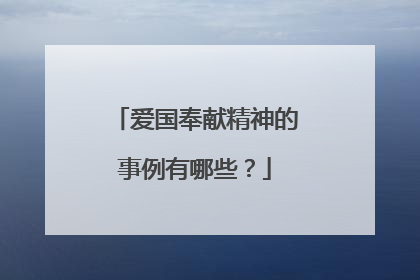 爱国奉献精神的事例有哪些？