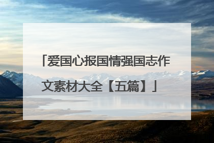 爱国心报国情强国志作文素材大全【五篇】
