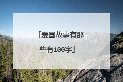 爱国故事有那些有100字