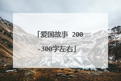 爱国故事 200-300字左右