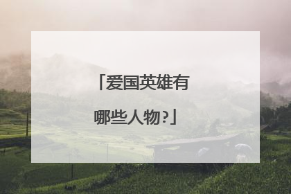 爱国英雄有哪些人物?