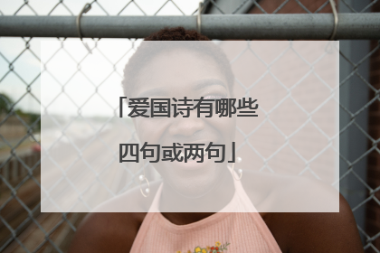 爱国诗有哪些四句或两句