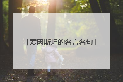 爱因斯坦的名言名句
