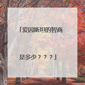爱因斯坦的智商是多少？？？