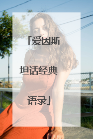 爱因斯坦话经典语录