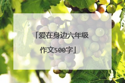爱在身边六年级作文500字