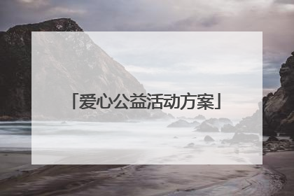 爱心公益活动方案