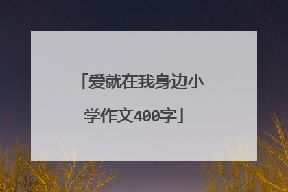 爱就在我身边小学作文400字