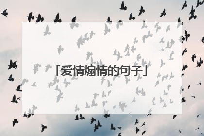 爱情煽情的句子