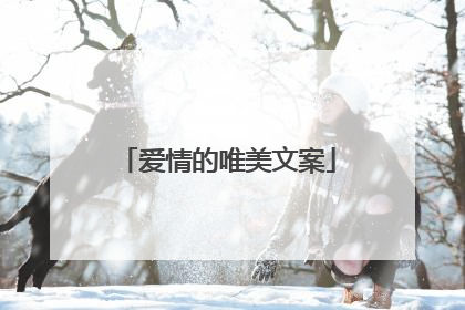 爱情的唯美文案