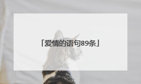 爱情的语句89条