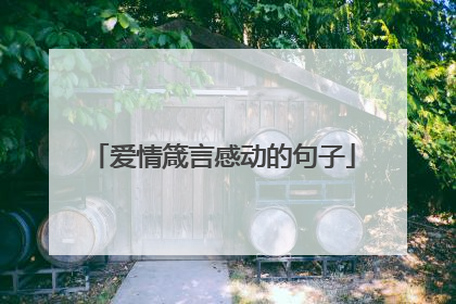 爱情箴言感动的句子