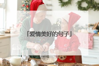 爱情美好的句子