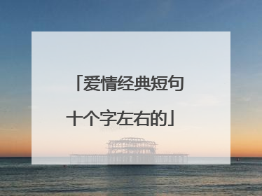 爱情经典短句十个字左右的