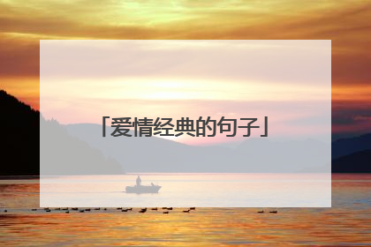 爱情经典的句子