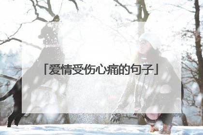 爱情受伤心痛的句子