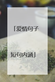 爱情句子短句内涵