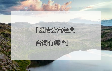 爱情公寓经典台词有哪些
