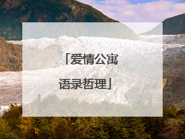 爱情公寓语录哲理