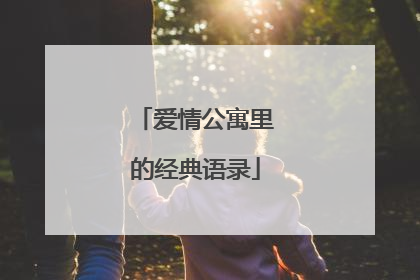 爱情公寓里的经典语录