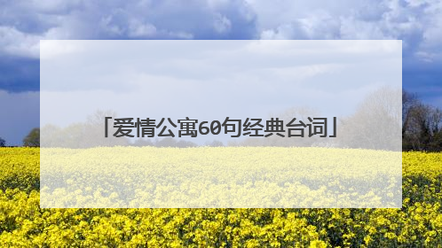 爱情公寓60句经典台词