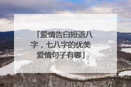 爱情告白短语八字，七八字的优美爱情句子有哪