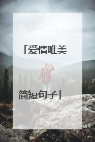 爱情唯美简短句子