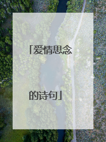 爱情思念的诗句
