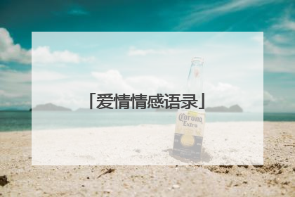 爱情情感语录
