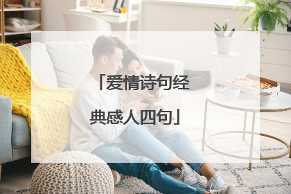 爱情诗句经典感人四句