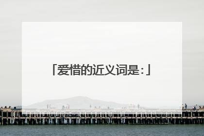 爱惜的近义词是: