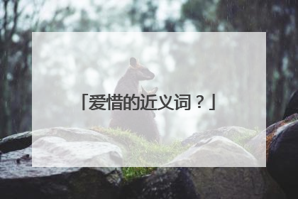 爱惜的近义词？