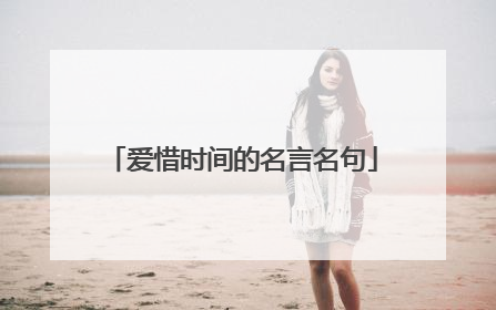 爱惜时间的名言名句