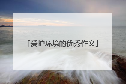 爱护环境的优秀作文