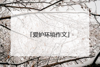 爱护环境作文