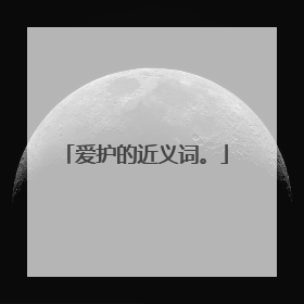 爱护的近义词。