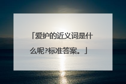 爱护的近义词是什么呢?标准答案。