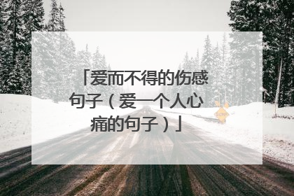 爱而不得的伤感句子（爱一个人心痛的句子）
