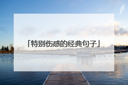 特别伤感的经典句子
