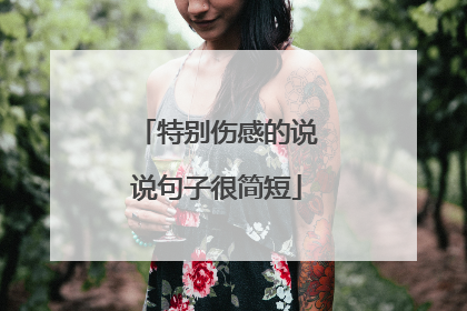 特别伤感的说说句子很简短