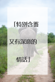 特别含蓄又有深意的情话
