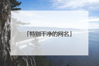 特别干净的网名