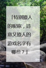 特别撩人的昵称,诗意又撩人的游戏名字有哪些?