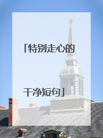 特别走心的干净短句