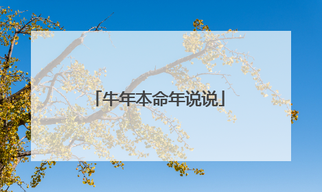 牛年本命年说说