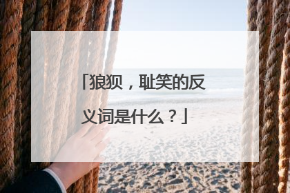 狼狈,耻笑的反义词是什么?