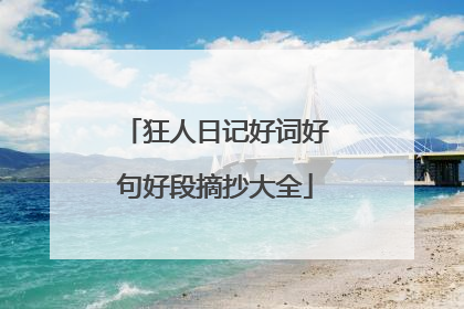 狂人日记好词好句好段摘抄大全